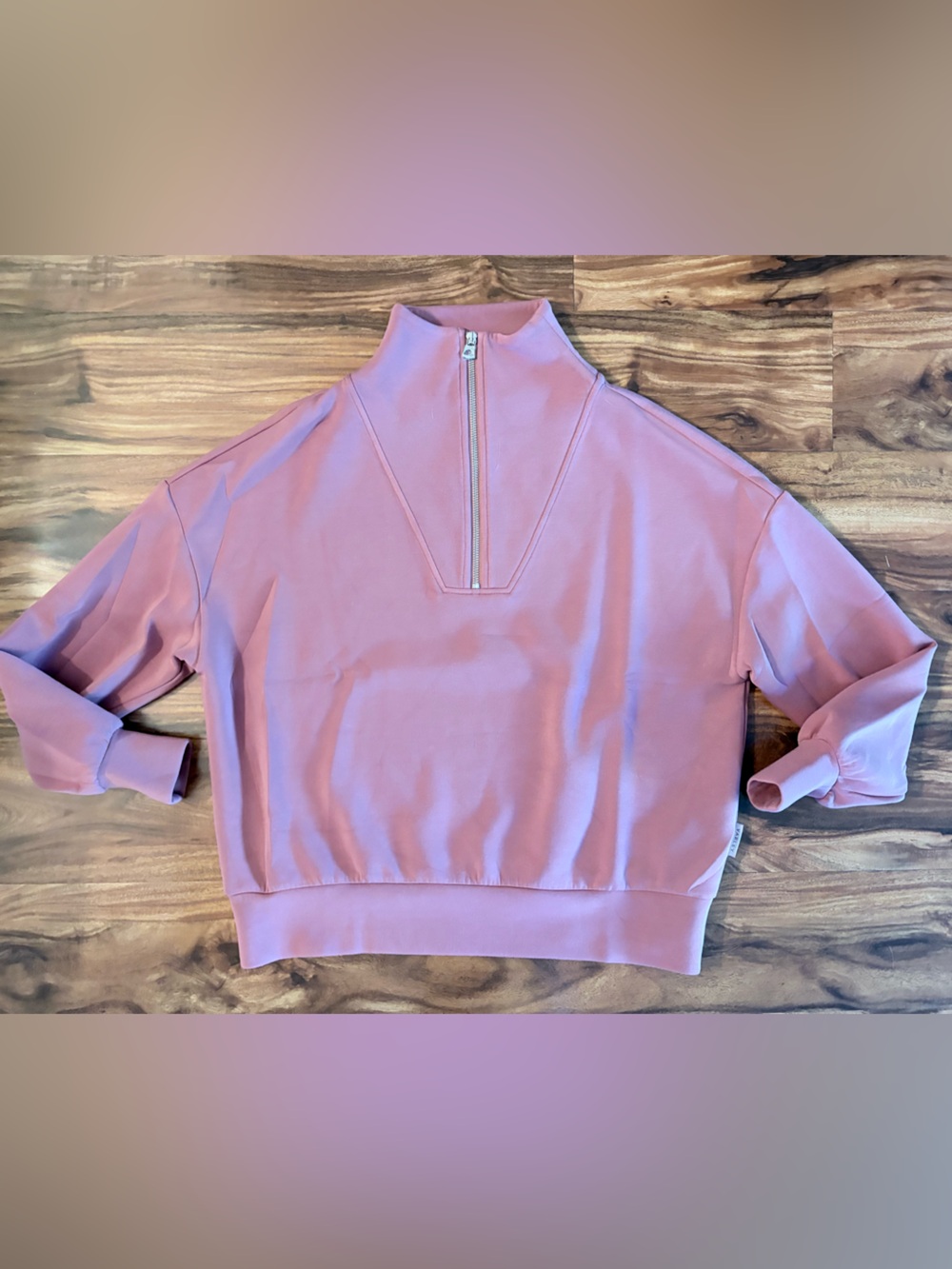 Varley Hawley Half Zip Women’s Sweatshirt In Terracotta Mauve Small S - Picture 6 of 12